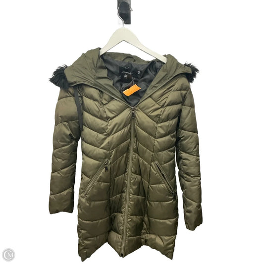 Coat Puffer & Quilted By Tahari In Green, Size: S