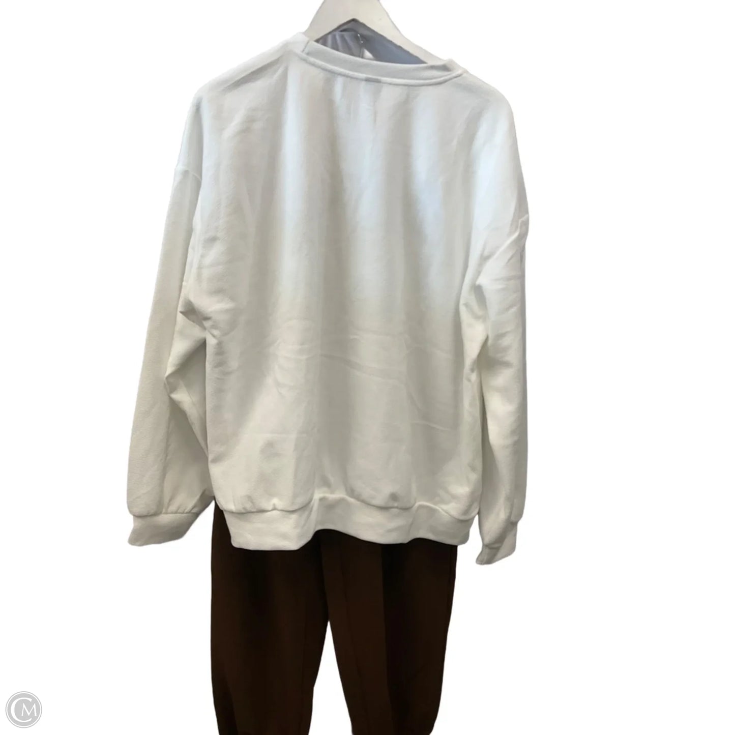 Lounge Set Pants By Shein In Brown & White, Size: 1x