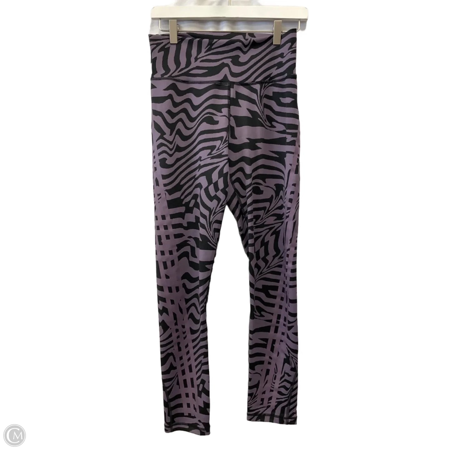 Athletic Leggings By Adidas In Black & Purple, Size: L