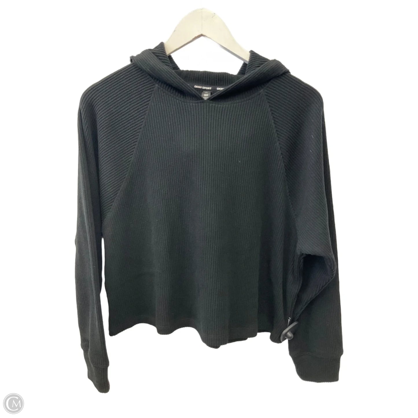 Athletic Sweatshirt Hoodie By Dkny In Black, Size: S