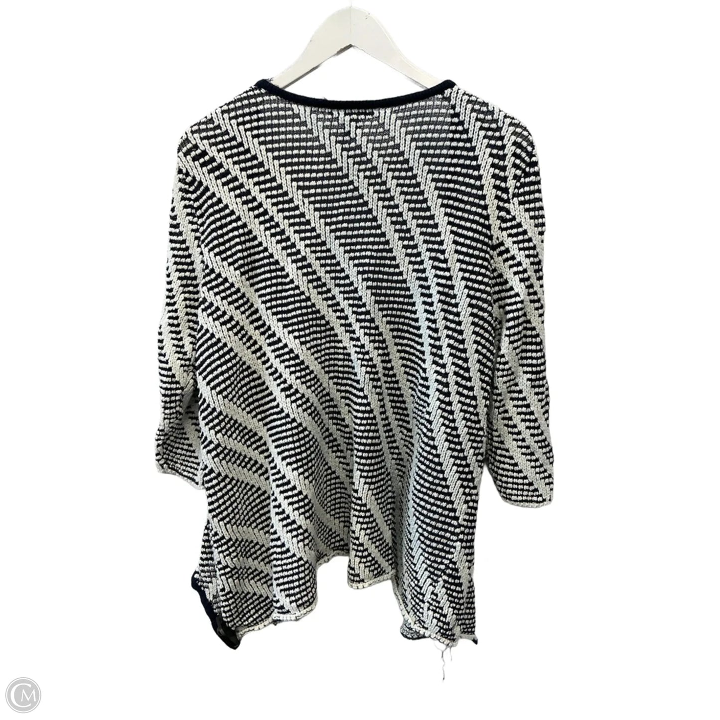 Cardigan By Christopher And Banks In Blue & White, Size: Xl