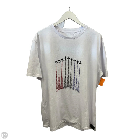 Top Short Sleeve By Clothes Mentor In White, Size: Xxl