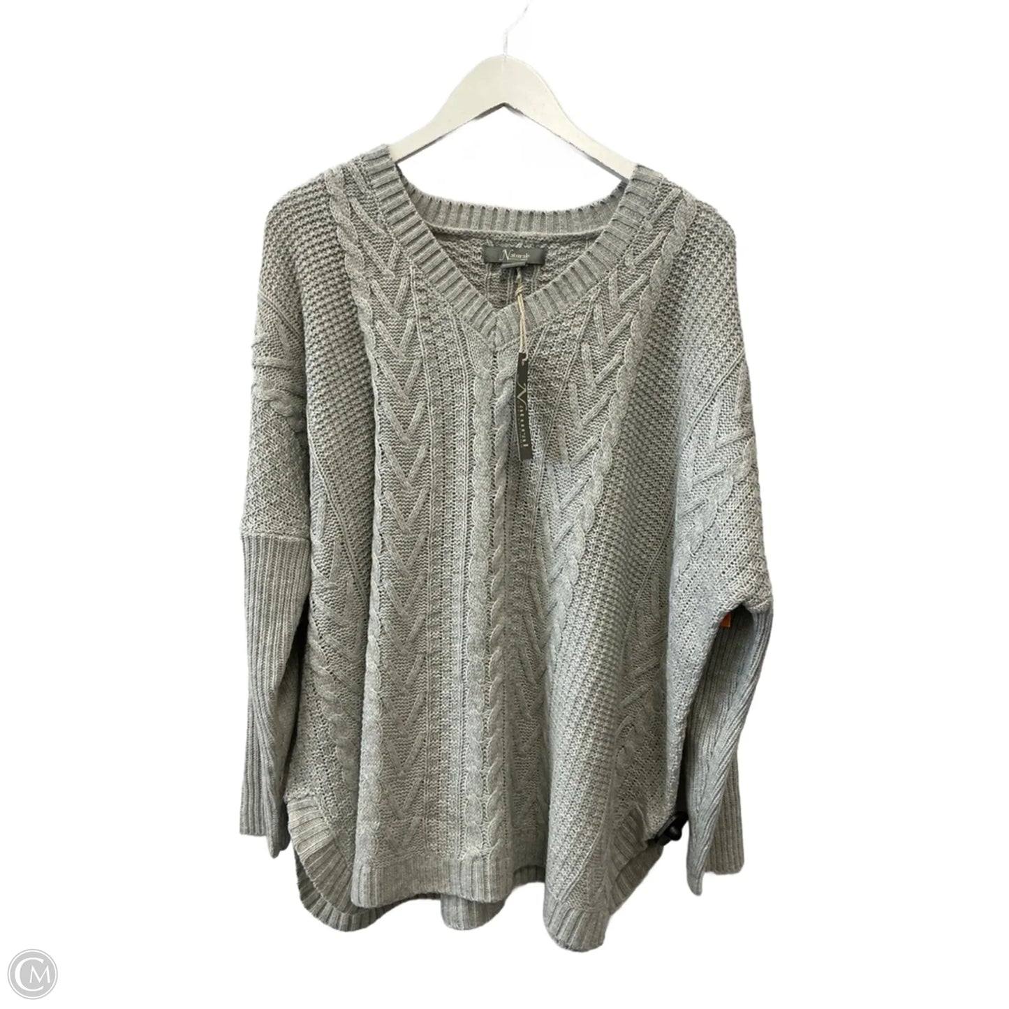 Sweater By Natural Reflections In Grey, Size: Xl