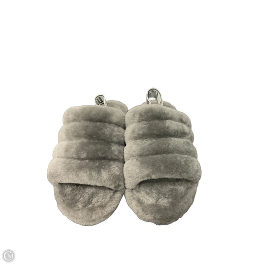 Slippers Designer By Ugg In Grey, Size: 7