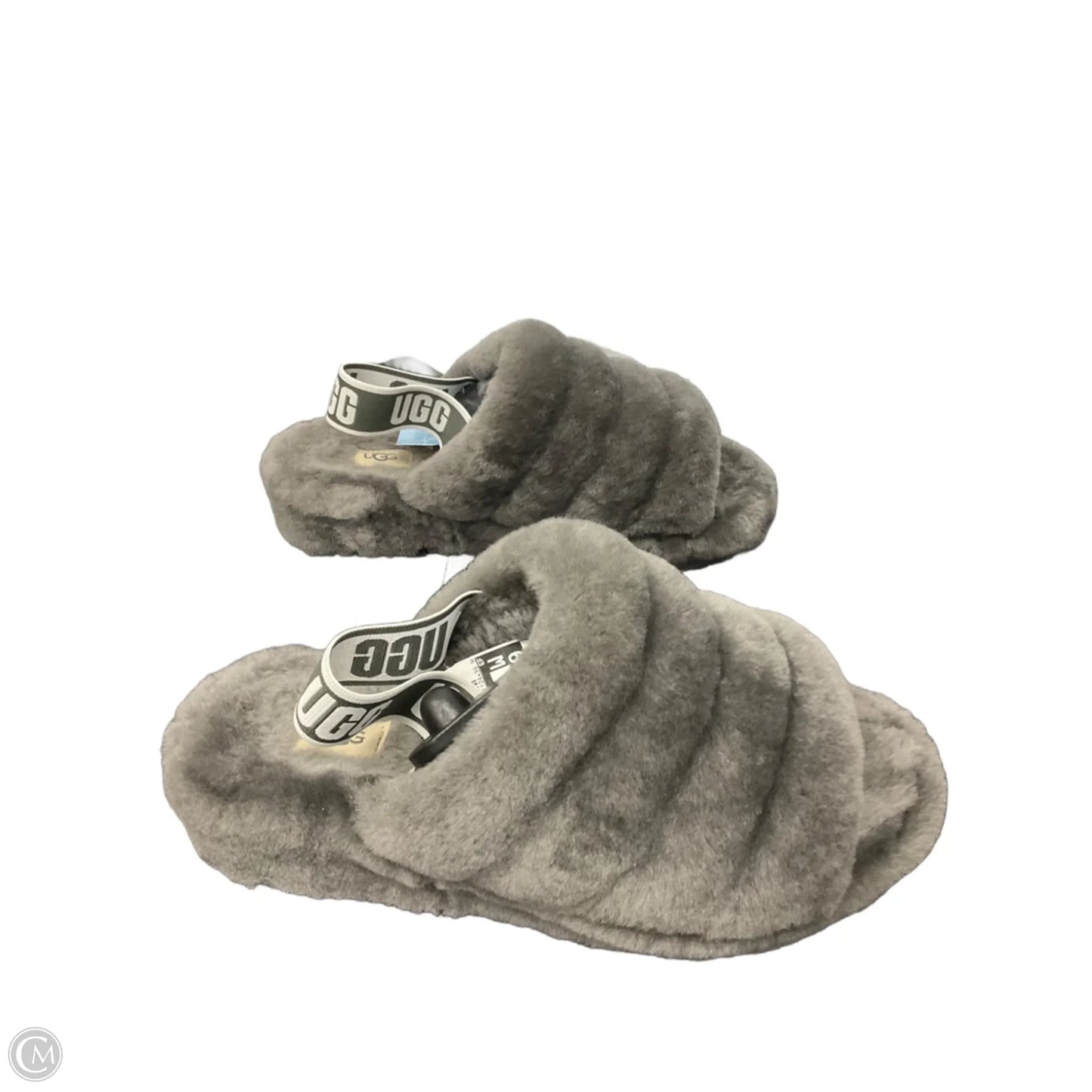 Slippers Designer By Ugg In Grey, Size: 7