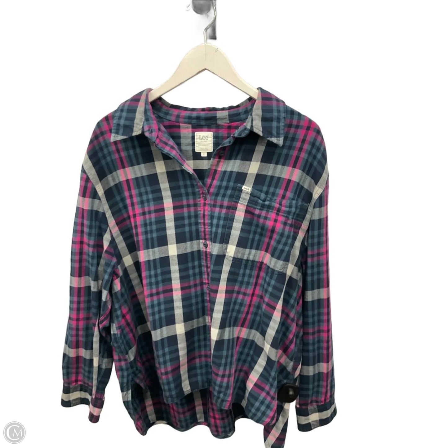 Top Long Sleeve By Lee In Blue, Size: Xl