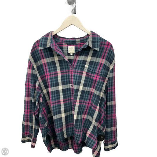 Top Long Sleeve By Lee In Blue, Size: Xl