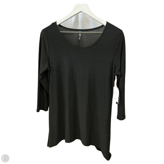 Top 3/4 Sleeve By Clothes Mentor In Black, Size: Mp