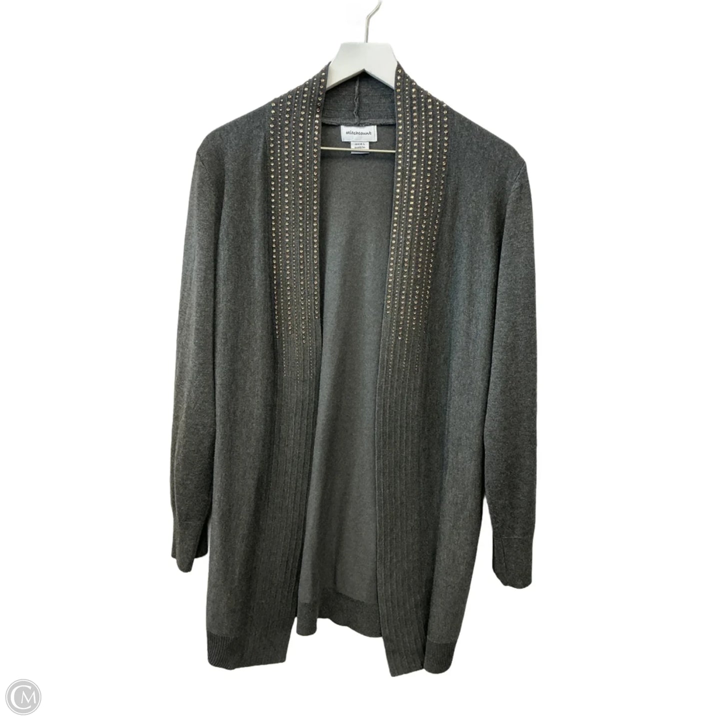 Cardigan By Clothes Mentor In Grey, Size: L