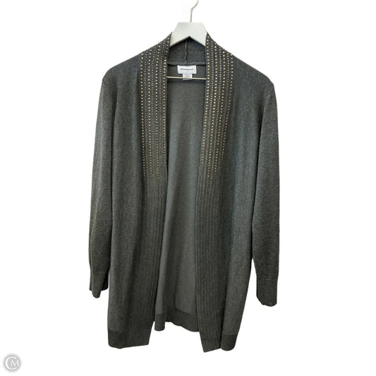 Cardigan By Clothes Mentor In Grey, Size: L
