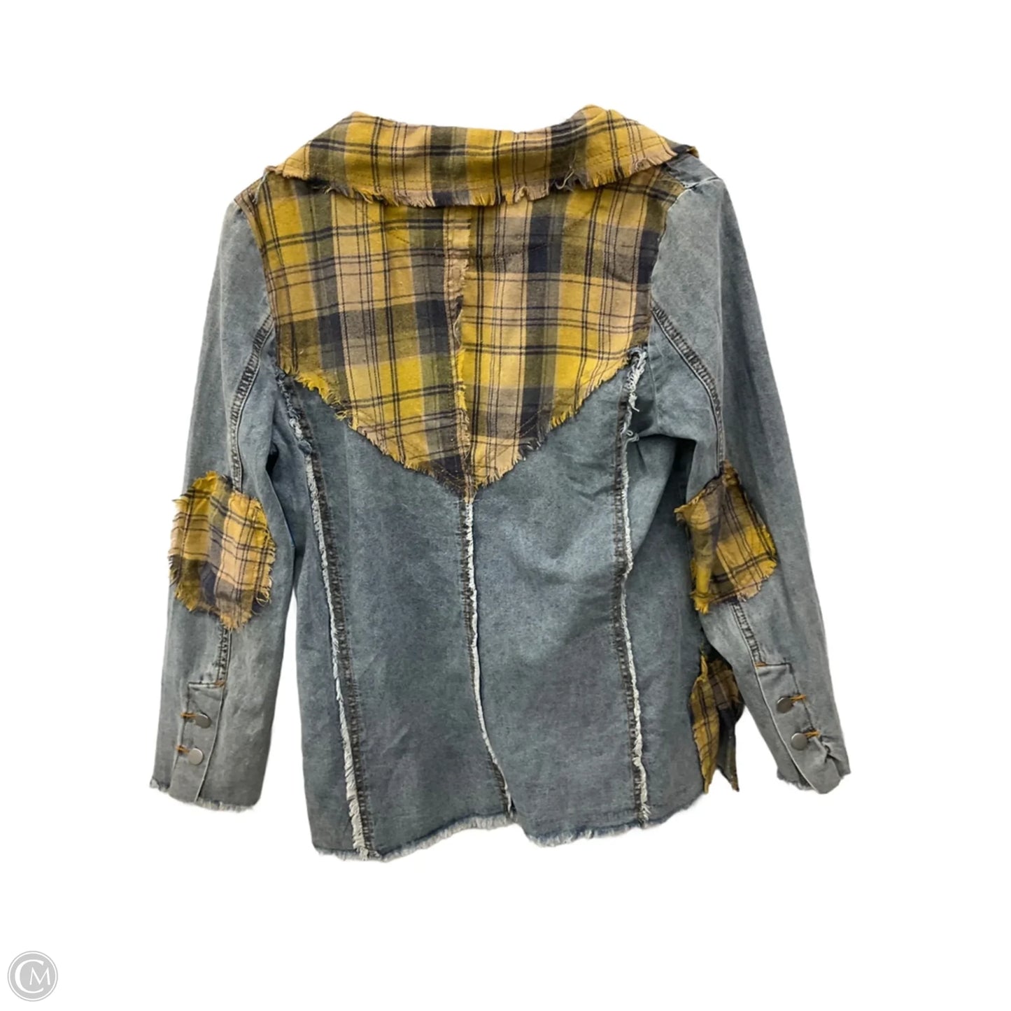 Top Long Sleeve By Pol In Blue Denim, Size: S