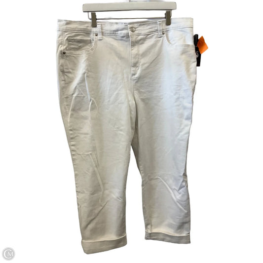 Jeans Straight By Gloria Vanderbilt In White, Size: 18