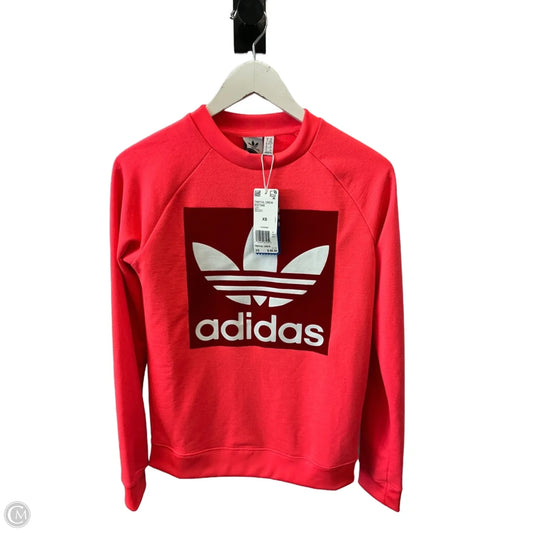 Athletic Sweatshirt Crewneck By Adidas In Orange, Size: Xs