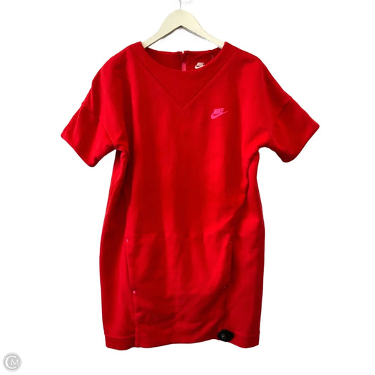 Athletic Dress By Nike In Red, Size: M