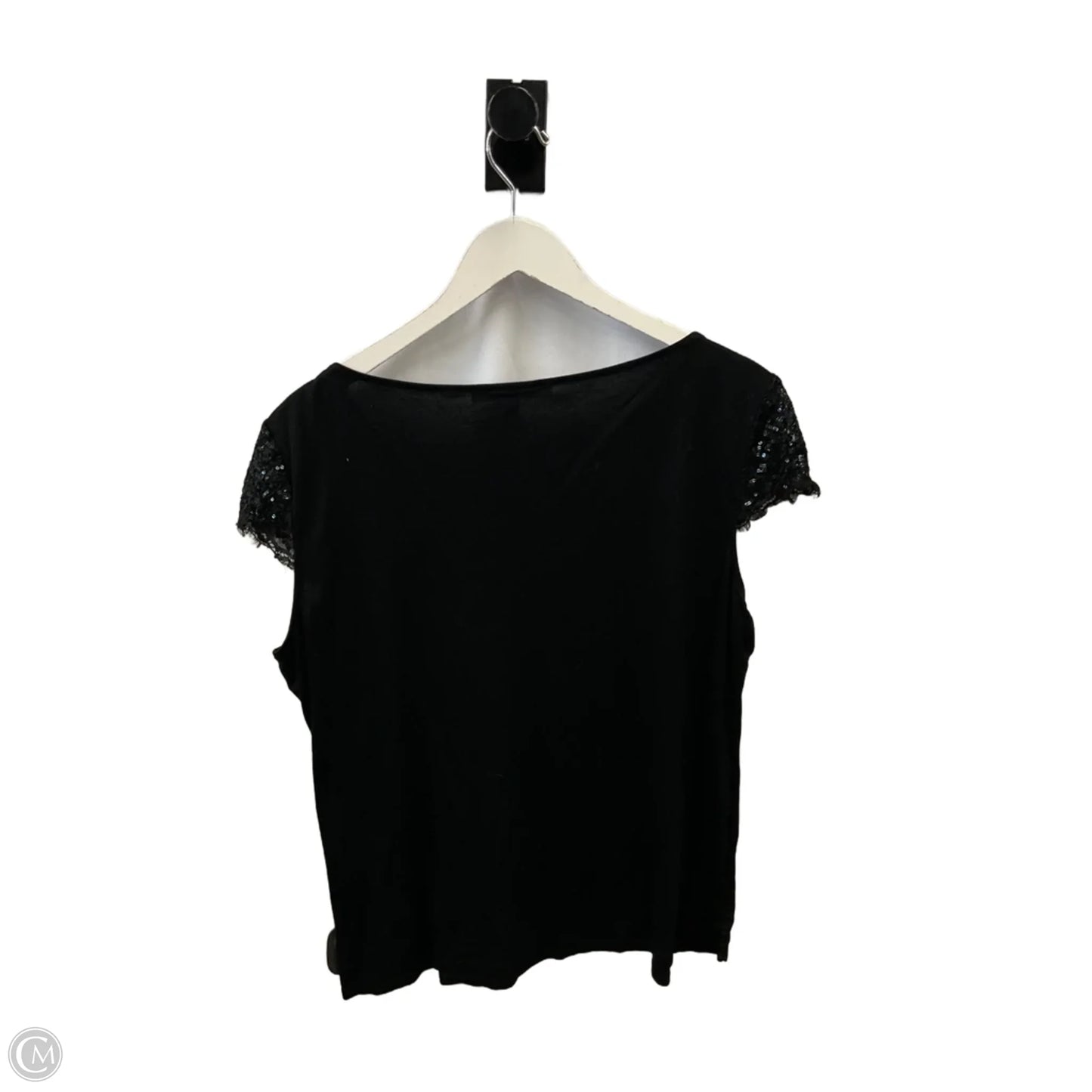 Top Short Sleeve By White House Black Market In Black, Size: Xl