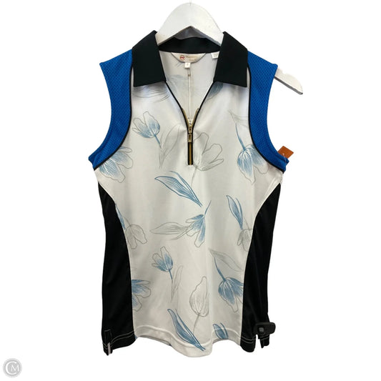 Top Sleeveless By Clothes Mentor In Blue & White, Size: S