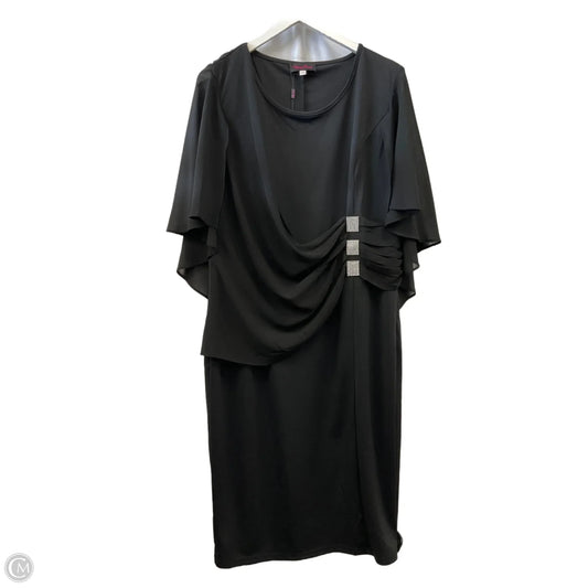 Dress Casual Midi By Clothes Mentor In Black, Size: 2x