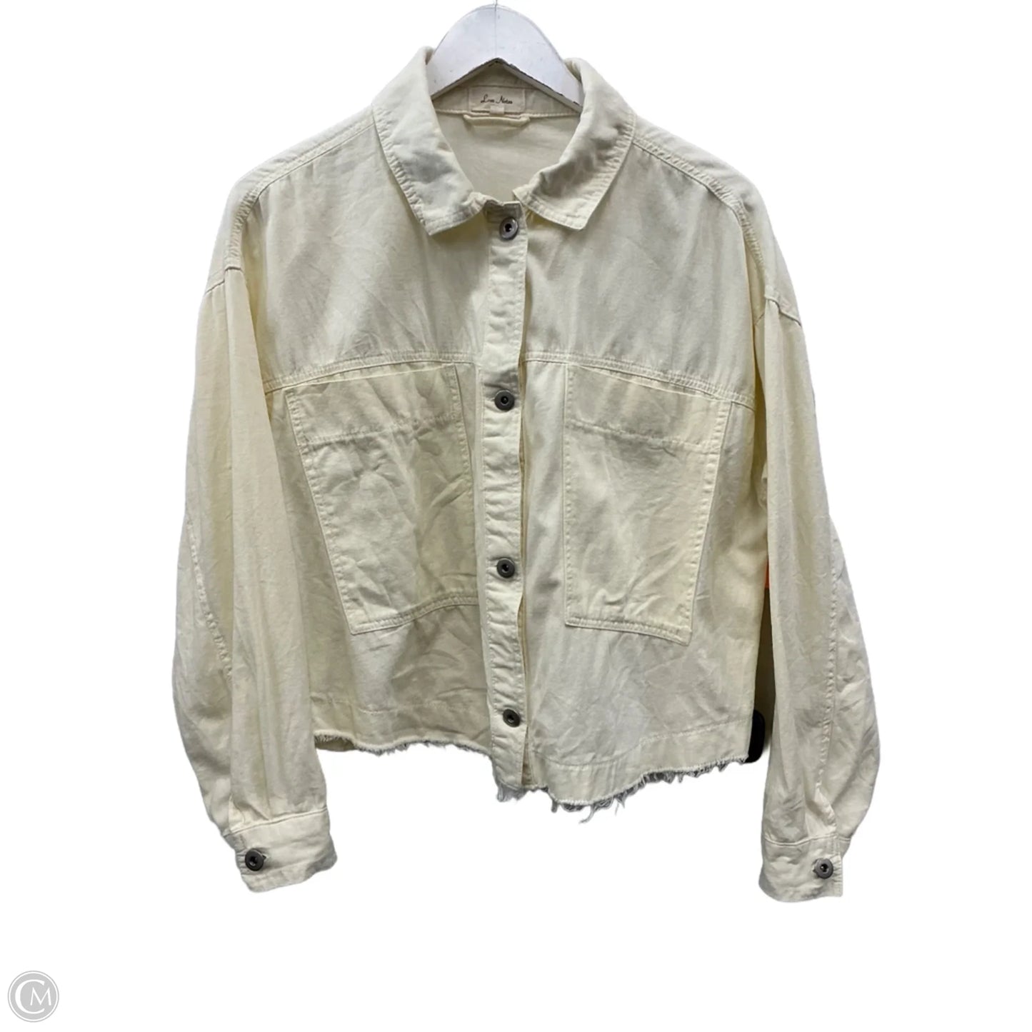 Jacket Shirt By Love Notes In Yellow, Size: L