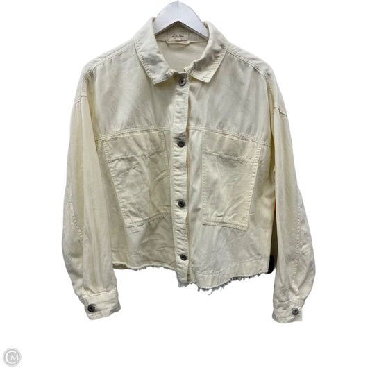 Jacket Shirt By Love Notes In Yellow, Size: L