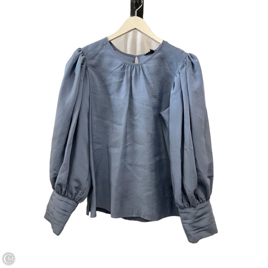 Blouse Long Sleeve By Express In Blue, Size: M