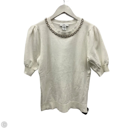 Top Short Sleeve Designer By Halston In Cream, Size: S