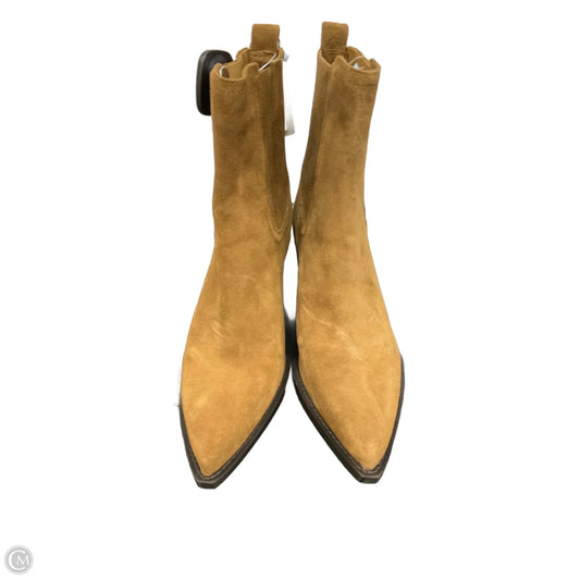 Boots Ankle Heels By Mng In Tan, Size: 9.5