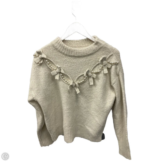 Sweater By Clothes Mentor In Cream, Size: M