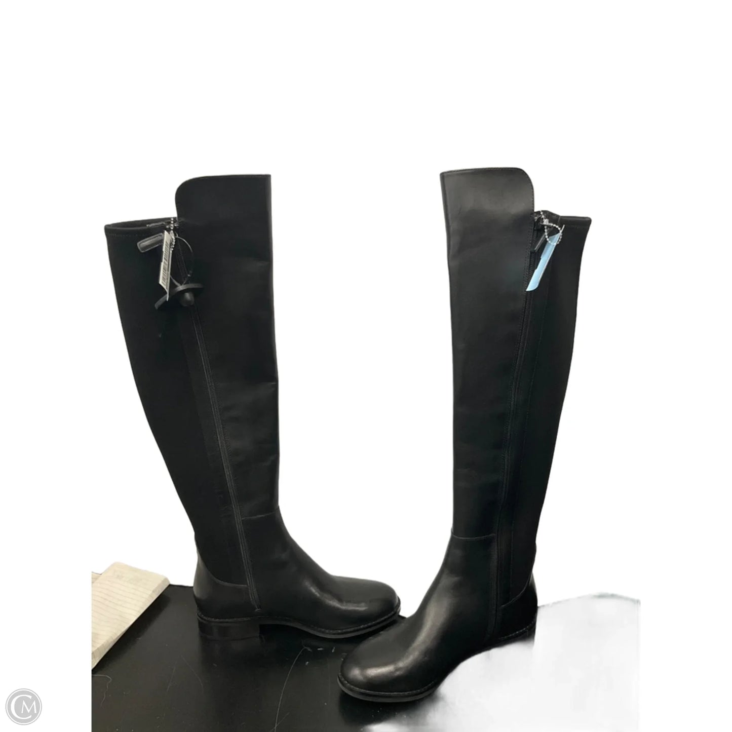 Boots Knee Flats By Cole-haan In Black, Size: 6.5