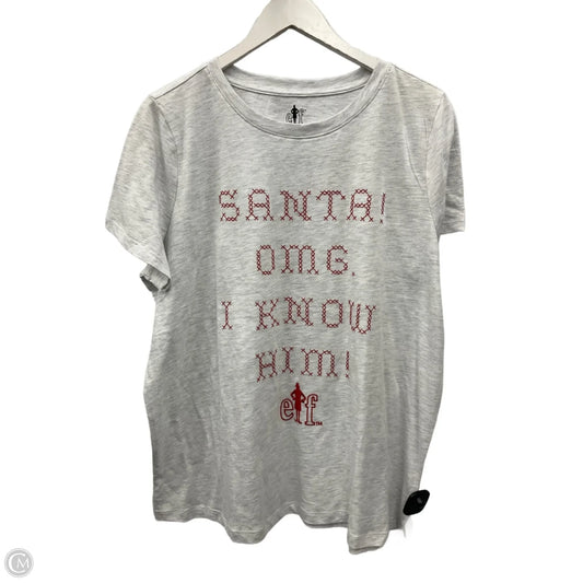 Top Short Sleeve By Clothes Mentor In Grey, Size: L