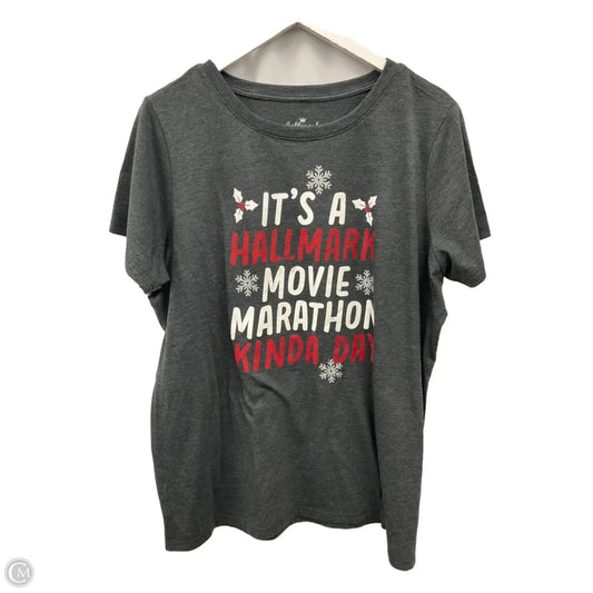 Top Short Sleeve By Clothes Mentor In Grey, Size: L