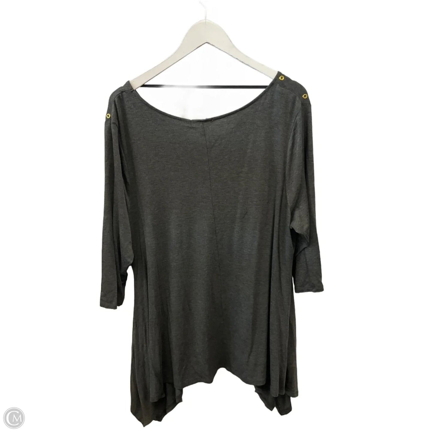 Top 3/4 Sleeve By Belldini In Grey, Size: 2x