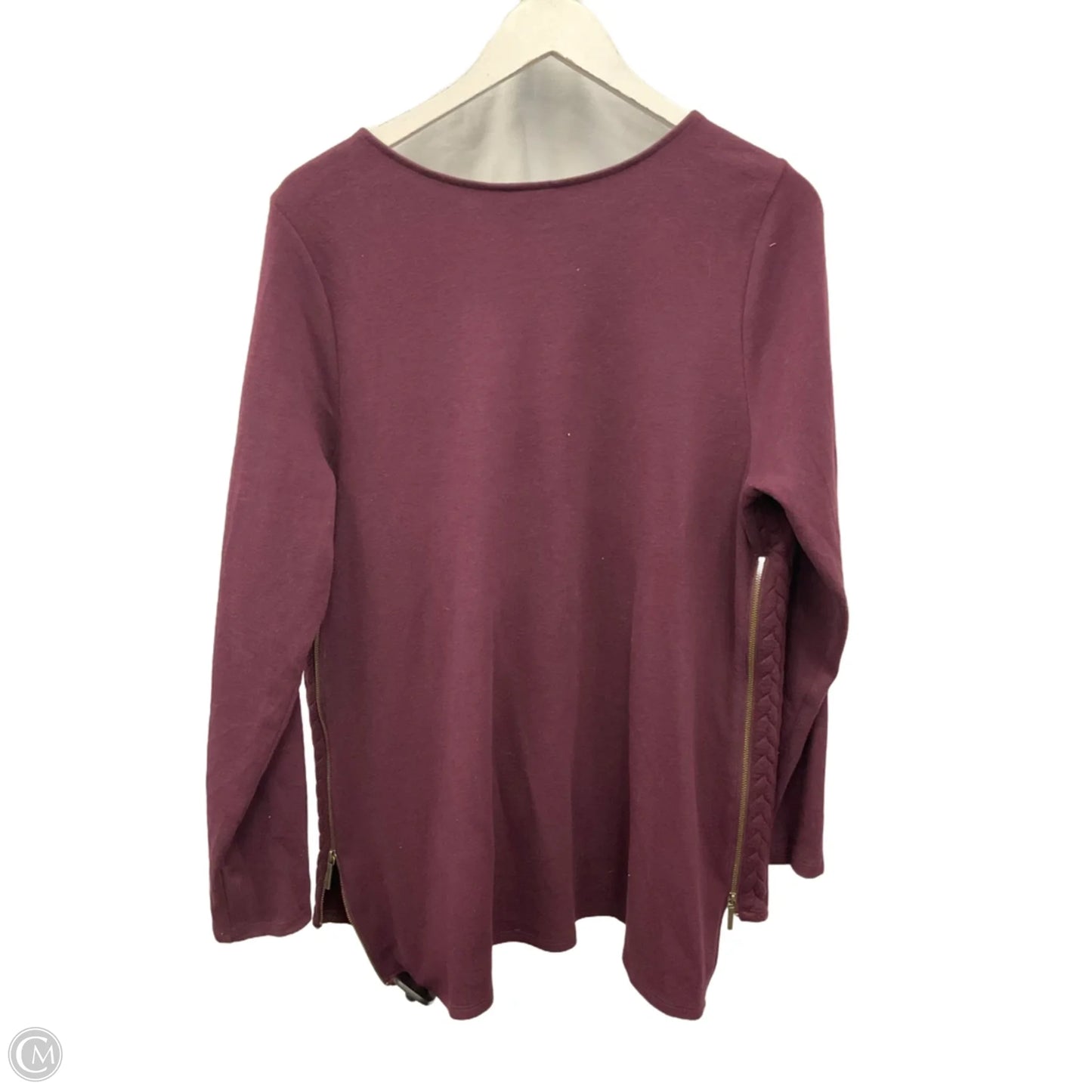 Top Long Sleeve By Lane Bryant In Maroon, Size: L