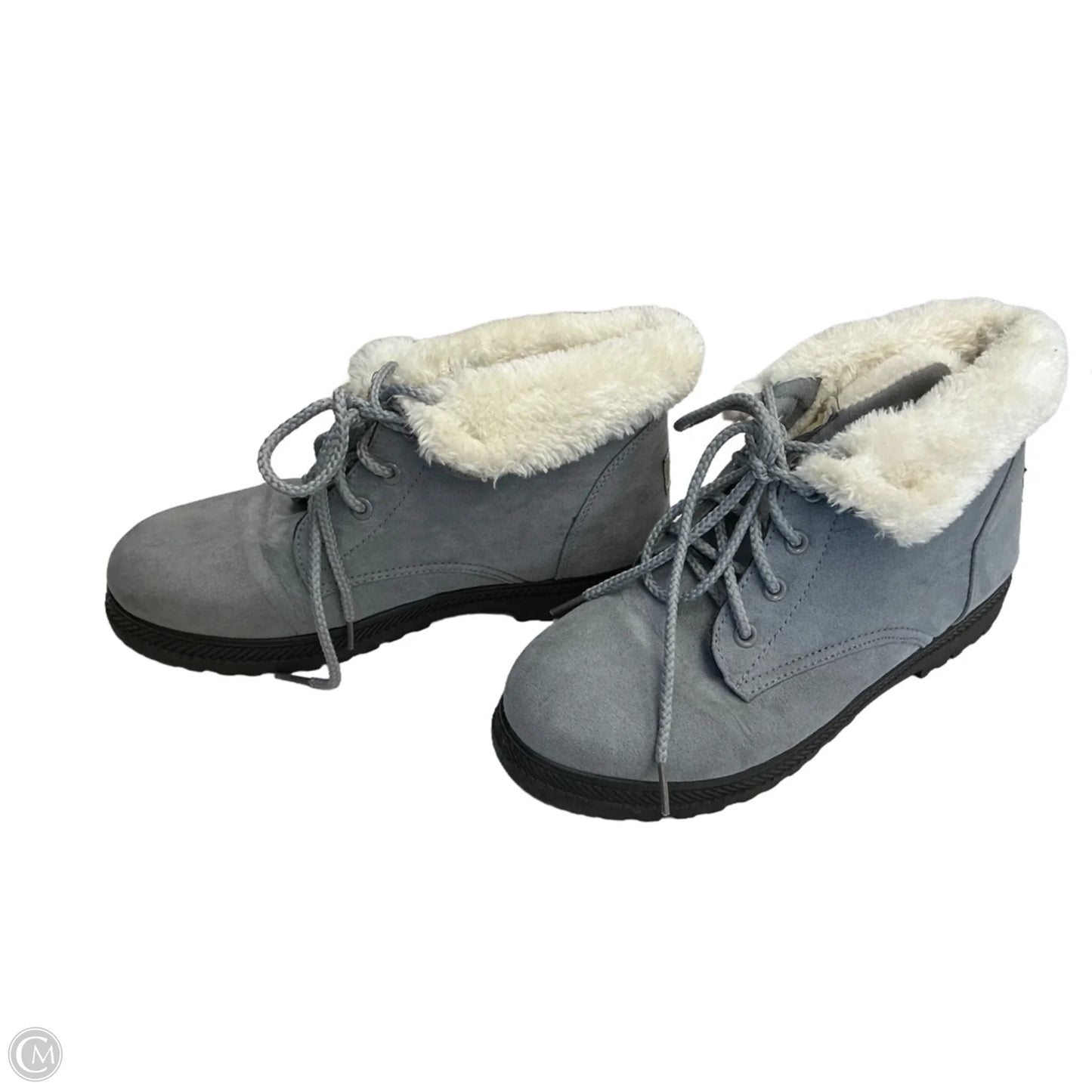 Boots Ankle Flats By Clothes Mentor In Grey, Size: 8