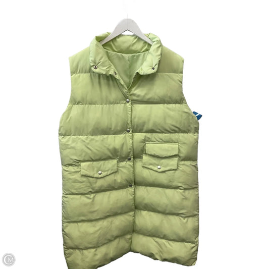 Vest Puffer & Quilted By Clothes Mentor In Green, Size: Xxl