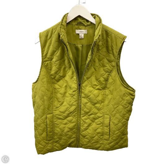 Vest Puffer & Quilted By Christopher And Banks In Green, Size: 1x