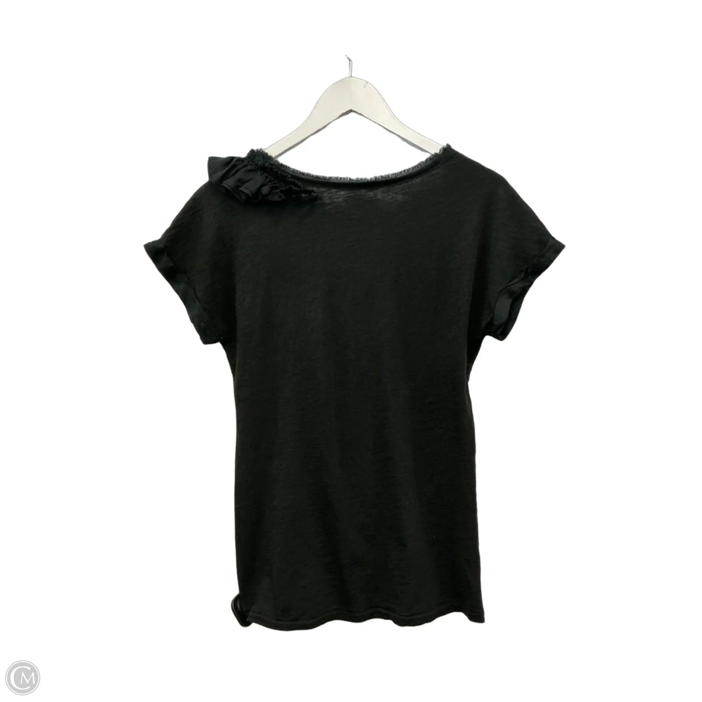 Top Short Sleeve By Loft In Black, Size: M