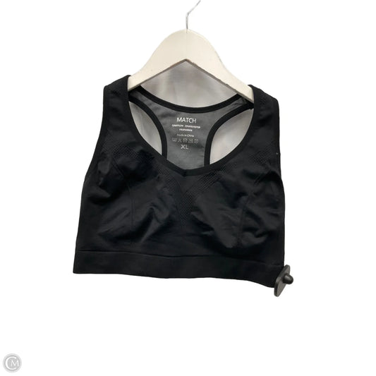 Athletic Bra By Clothes Mentor In Black, Size: Xl