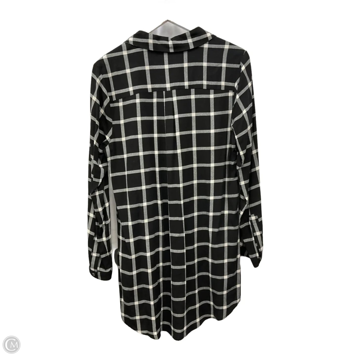 Top Long Sleeve By Dr2 In Plaid Pattern, Size: M
