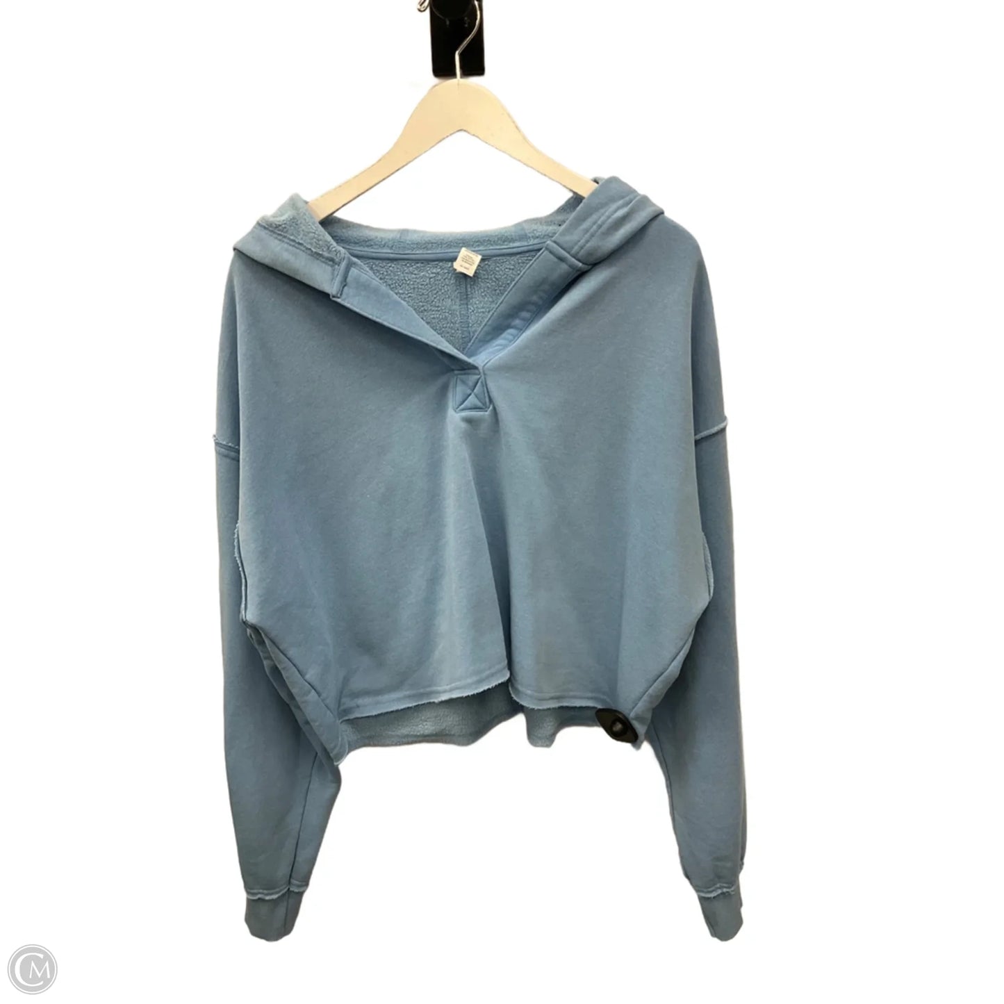 Athletic Sweatshirt Hoodie By Yogalicious In Blue, Size: M