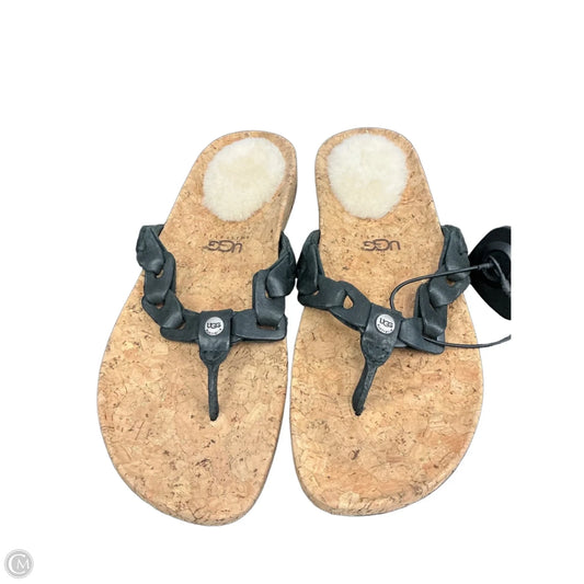 Shoes Designer By Ugg In Black & Brown, Size: 7