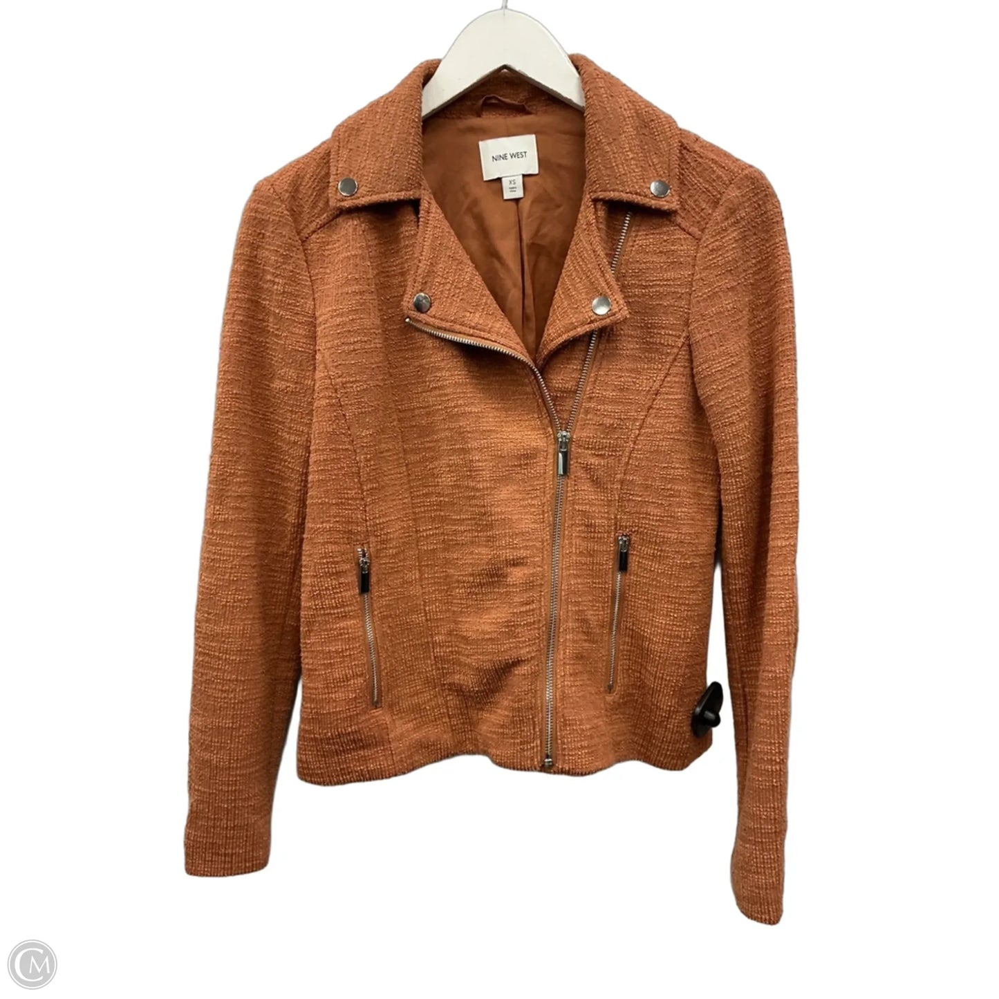 Jacket Moto By Nine West In Orange, Size: Xs