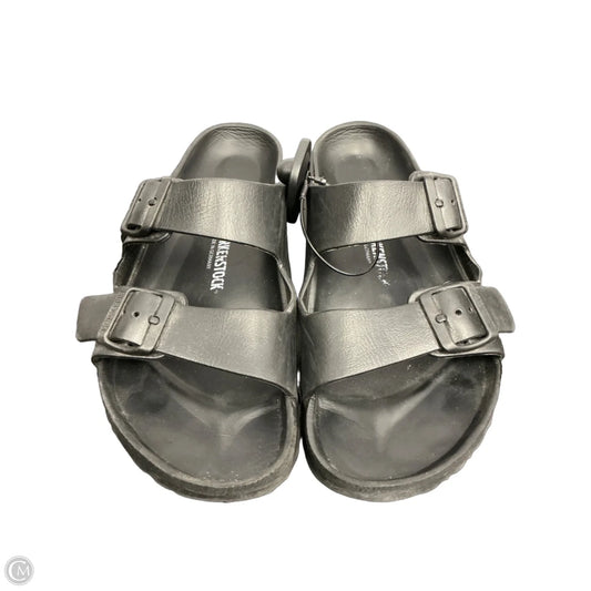 Sandals Flats By Birkenstock In Black, Size: 11