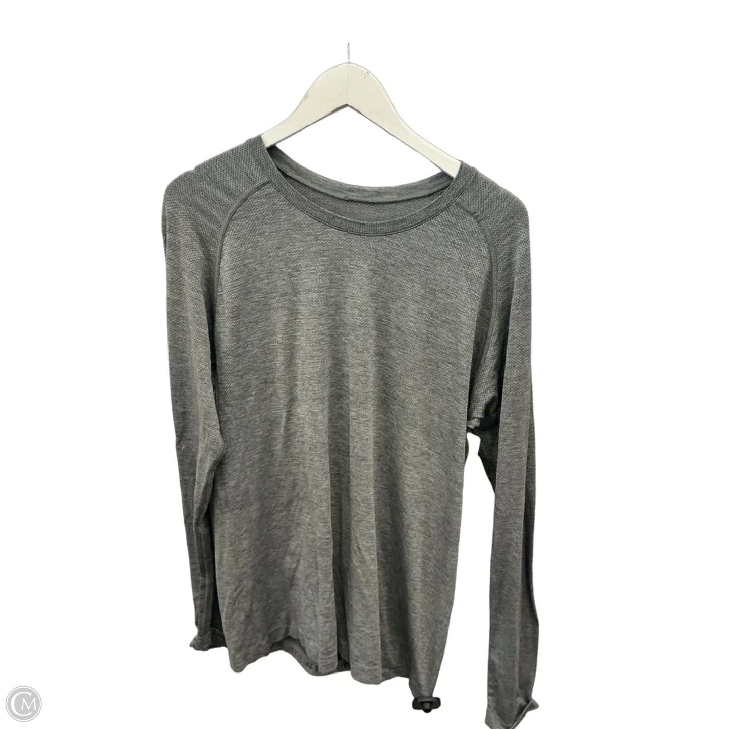 Athletic Top Long Sleeve Crewneck By Lululemon In Grey, Size: L