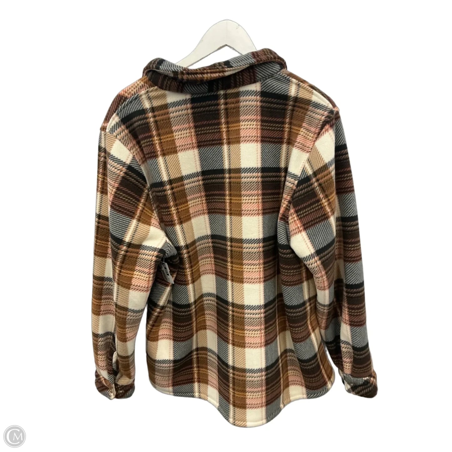 Jacket Fleece By Clothes Mentor In Pink & Tan, Size: Xxl