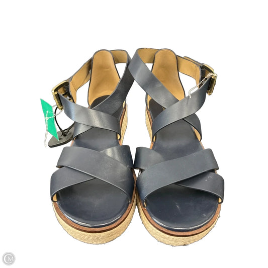 Sandals Heels Platform By Michael By Michael Kors In Navy, Size: 10
