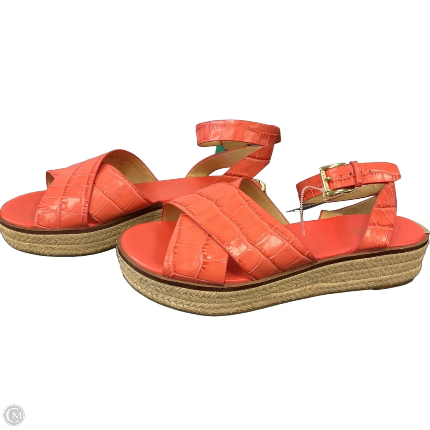 Sandals Heels Platform By Michael By Michael Kors In Coral, Size: 9