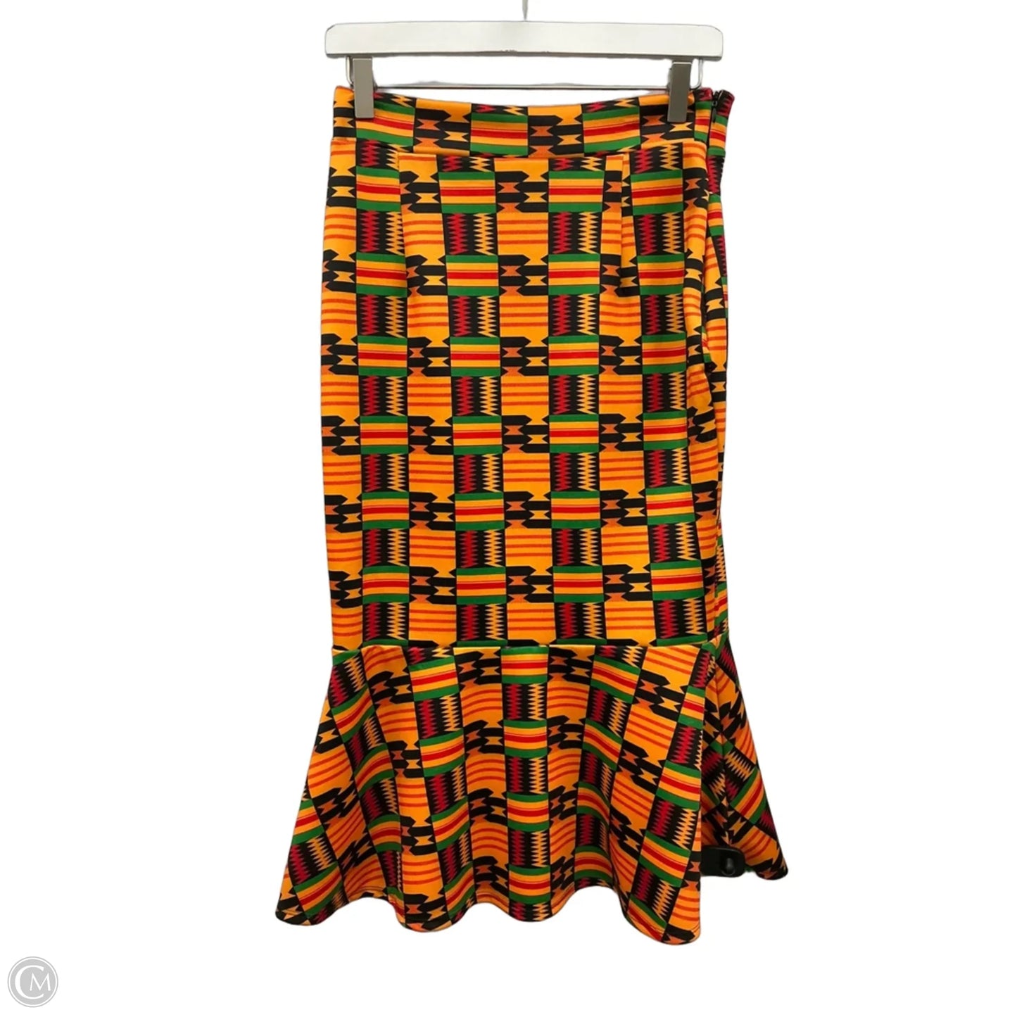 Skirt Midi By Clothes Mentor In Orange, Size: 8