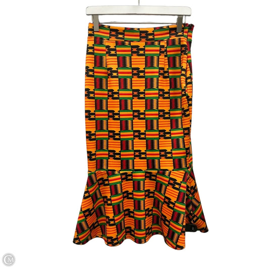 Skirt Midi By Clothes Mentor In Orange, Size: 8