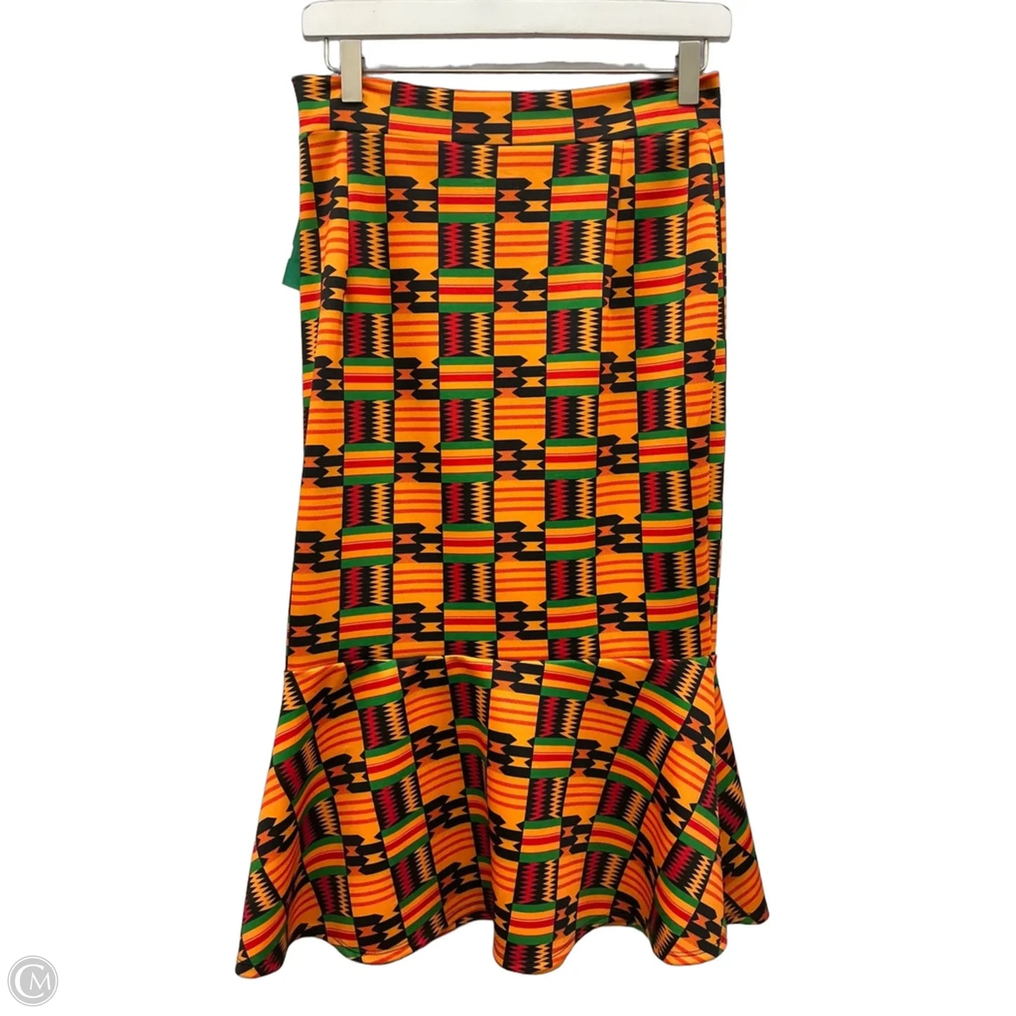 Skirt Midi By Clothes Mentor In Orange, Size: 8