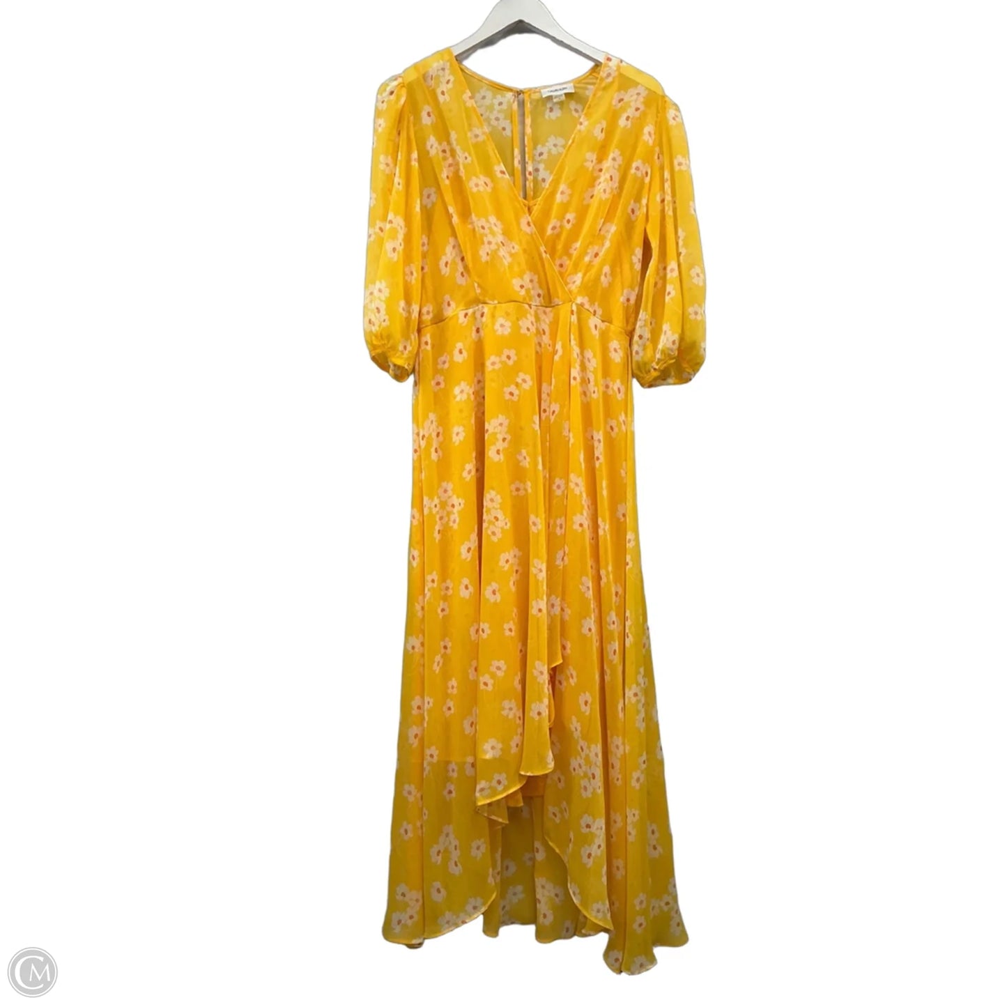 Dress Casual Maxi By Calvin Klein In Yellow, Size: M